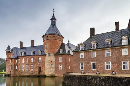 Castle Anholt is one of the largest water castles in the Munsterland, Germany