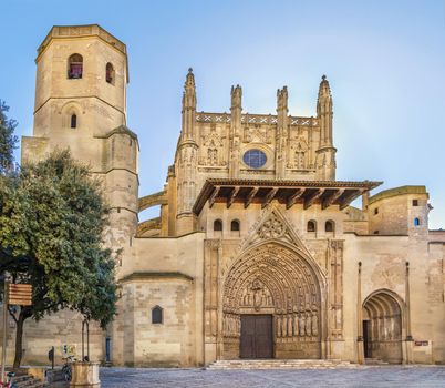 Huesca Cathedral  also known as the Cathedral of Saint Mary Huesca, Spain.  Its architecture is Gothic, and its construction began in the late 13th century and was finished in the early 16th century