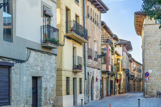 Street in Olite historical center; Navarre; Spain