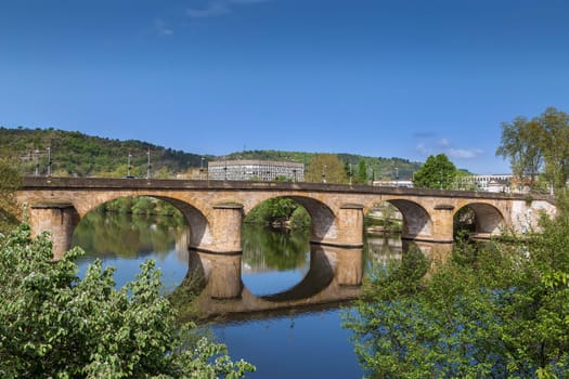 Pont Louis Philippe is bridge over Lot river, Cahors, France