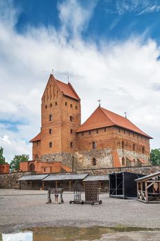 Trakai Island Castle is an island castle located in Trakai, Lithuania, on an island in Lake Galve. Courtyard