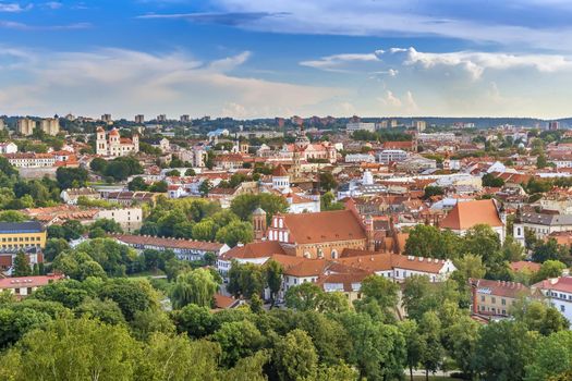 Cityscape of Vilnius from  Three Crosses hill, Lithuania