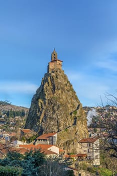 Saint-Michel d'Aiguilhe (St. Michael of the Needle) is a chapel on the rock in Le Puy-en-Velay, France.