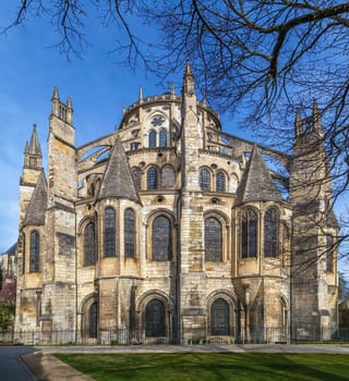 Bourges Cathedral is a Roman Catholic church located in Bourges, France. View from apse