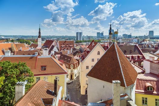 View of Tallinn old town from Toompea hill, Estonia