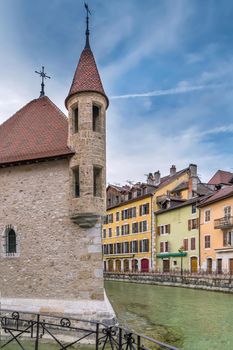 Palais de l'Île is an old fortified house dating from the 12th century in Annecy, France