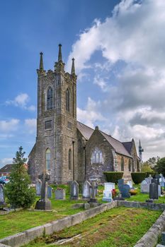 Saint Brigid's Church witn cemetery in Dublin, Ireland