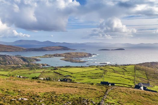 Landscape with ocean shore from Ring of Kerry, Ireland
