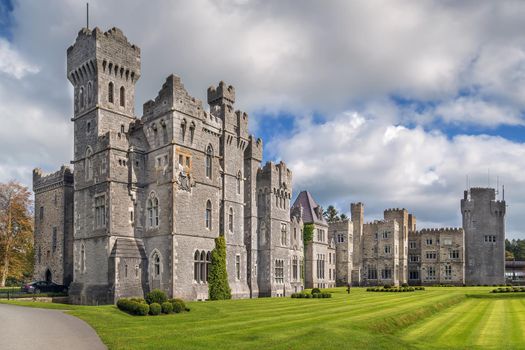 Ashford Castle is a medieval and Victorian castle that has been expanded over the centuries, Ireland