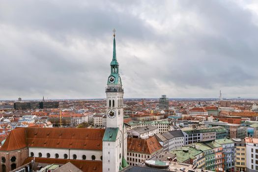 St Peter's Church is a Roman Catholic church in the inner city of Munich, Germany. View from New Town Hall tower