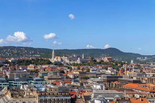 View of Budapest with Matthias Church from St. Stephen's Basilica, Hungary