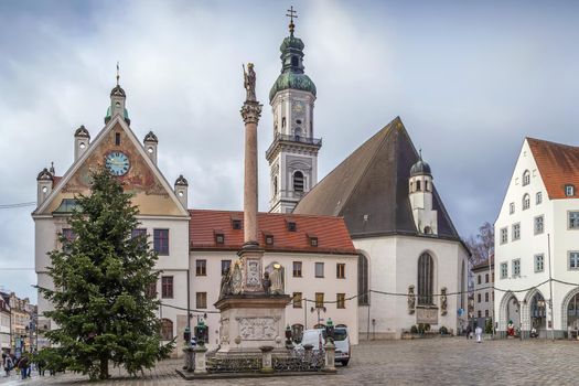 St. George is parish church located at Marienplatz in Freising, Germany