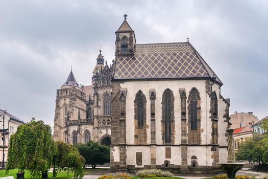 St Michael Chapel and cathedral of St Elisabeth in Kosice, Slovakia