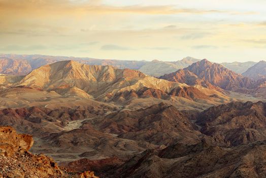 Mars like Landscape, Shlomo mountain, Eilat Israel. Southern District. High quality photo