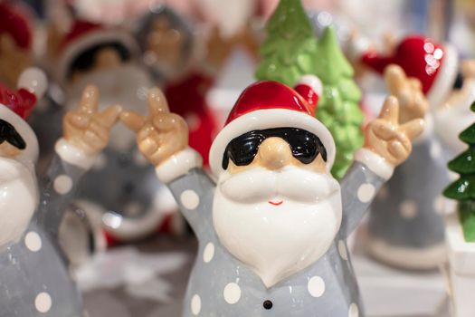 Toy Santa Claus at the Christmas market.
