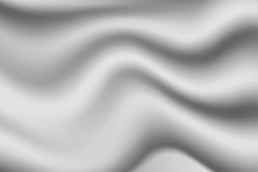 Silk grey background. Abstract vector pattern with copy space. Liquid wave texture, smooth drapery wallpaper. Wedding fabric, satin. Wavy design for banner, card, postcard, backdrop.