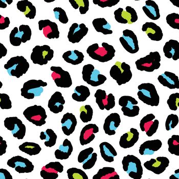 Abstract modern leopard seamless pattern. Animals trendy background. Black and white decorative vector illustration for print, card, postcard, fabric, textile. Modern ornament of stylized skin.