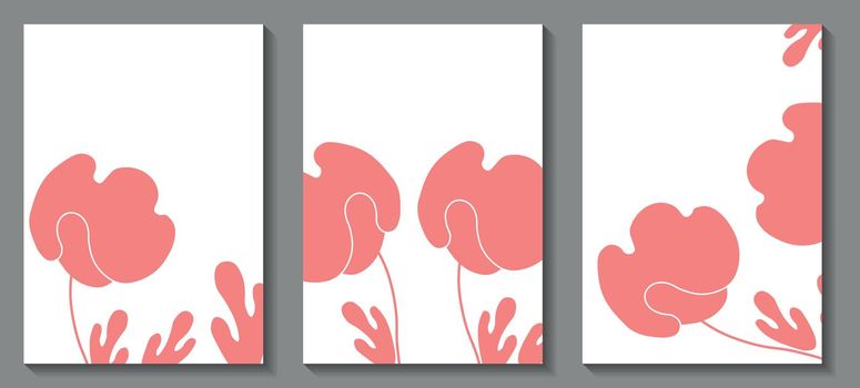 Floral web banner with traditional folk art ornament. Nature concept design. Modern floral collection of contemporary posters. Vector illustration for social media, print, postcard. Scandinavian style