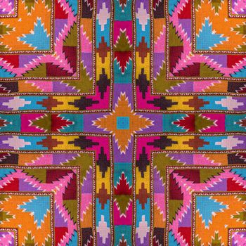 Colorful abstract kaleidoscope or endless pattern for background used.