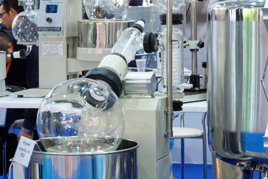 Pharmtech and Ingredients 2018 Exhibition. Rotary evaporator - Moscow, Russia - November 21, 2018