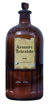 A Vintage Glass Bottle Containing The Deadly Poison, Arsenic Trioxide