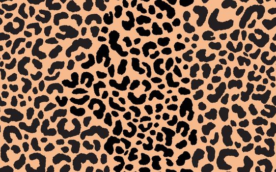 Abstract modern leopard seamless pattern. Animals trendy background. Beige and black decorative vector stock illustration for print, card, postcard, fabric, textile. Modern ornament of stylized skin.