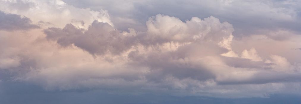 Clouds in the sky just after the storm, panorama