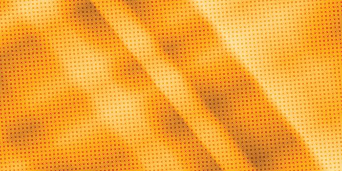 90-s style. Creative illustration in halftone style with orange gradient. Abstract colorful geometric background. Pattern for wallpaper, web page, textures.