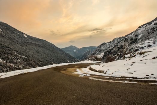 Cityscape in winter of Ransol, El Tarter and Soldeu in Andorra.