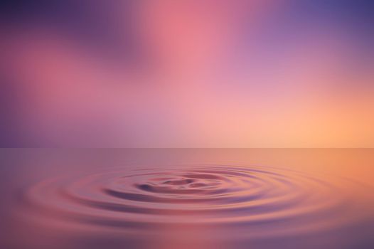 Water droplets on orange background