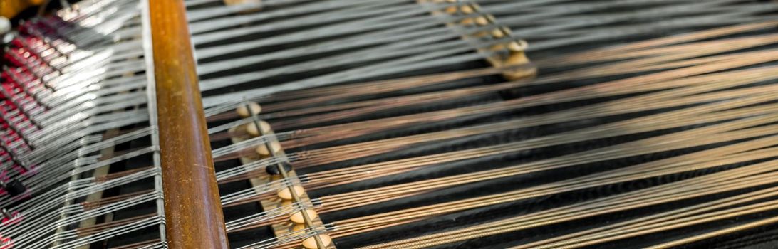 cimbalom musics instrument close view