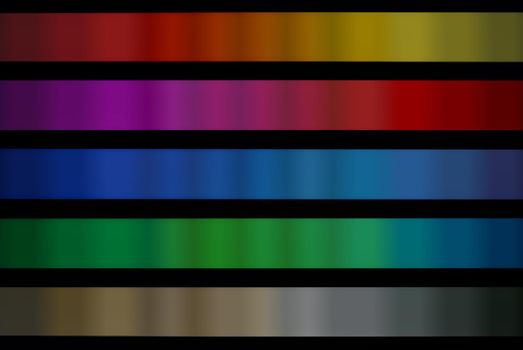 color palette samples on black background