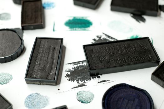 used stamp pad Ink cartridge