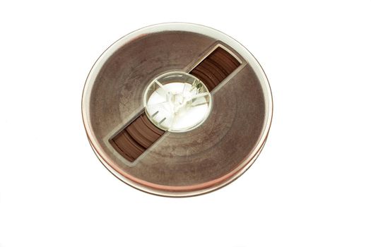 Vintage magnetic audio reel, isolated