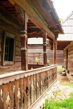 Bucharest, Romania, September 5, 2017. Authentic peasant farms and houses from all over Romania in Dimitrie Gusti National Village Museum, an open-air ethnographic museum located in the Herastrau Park showcasing traditional Romanian village life