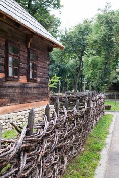 Bucharest, Romania, September 5, 2017. Authentic peasant farms and houses from all over Romania in Dimitrie Gusti National Village Museum, an open-air ethnographic museum located in the Herastrau Park showcasing traditional Romanian village life