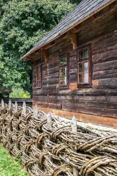 Bucharest, Romania, September 5, 2017. Authentic peasant farms and houses from all over Romania in Dimitrie Gusti National Village Museum, an open-air ethnographic museum located in the Herastrau Park showcasing traditional Romanian village life