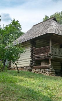 Bucharest, Romania, September 5, 2017. Authentic peasant farms and houses from all over Romania in Dimitrie Gusti National Village Museum, an open-air ethnographic museum located in the Herastrau Park showcasing traditional Romanian village life