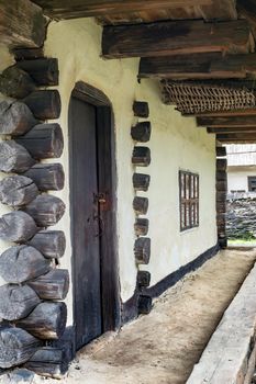 Bucharest, Romania, September 5, 2017. Authentic peasant farms and houses from all over Romania in Dimitrie Gusti National Village Museum, an open-air ethnographic museum located in the Herastrau Park showcasing traditional Romanian village life