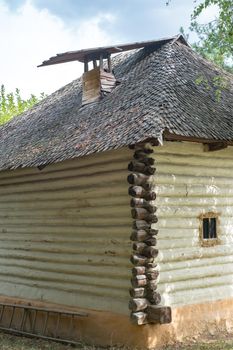 Bucharest, Romania, September 5, 2017. Authentic peasant farms and houses from all over Romania in Dimitrie Gusti National Village Museum, an open-air ethnographic museum located in the Herastrau Park showcasing traditional Romanian village life