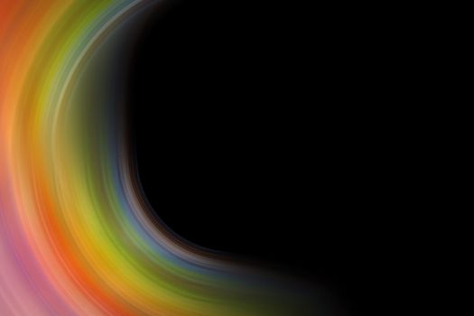 Abstract Swirling colors on black background