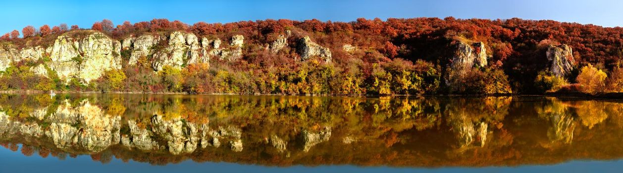 autumn reflection, Rusenski Lom Natural Park, Ruse district, Bulgaria.