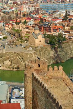 Ancient fortress Narikala in the old town of Tbilisi.