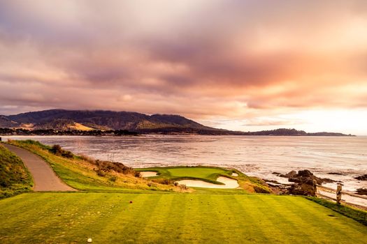 Pebble Beach golf course, Monterey, California, usa