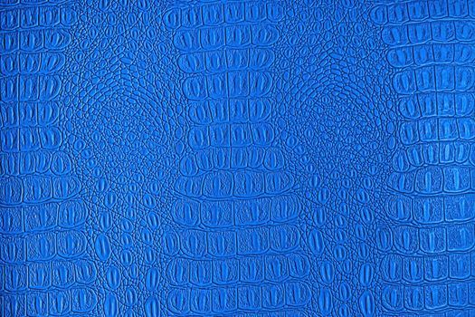 Blue crocodile leather texture. Abstract background for design.