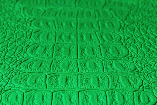 Green crocodile leather texture. Abstract background for design.