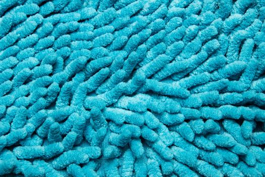 Blue mop cloth close up, texture or background for text
