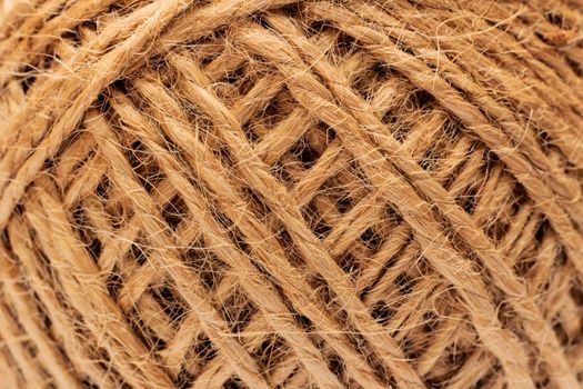Coiled rope close up, background for text or texture, macro photo