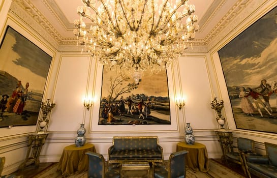 BRUSSELS – AUGUST 06 : An interior view of the Royal Palace in Brussels, Belgium, AUGUST 06, 2014 in Brussels. 