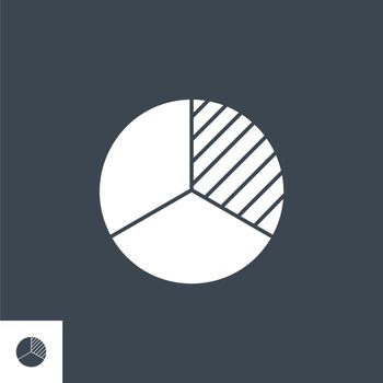 Pie Chart related vector glyph icon. Isolated on black background. Vector illustration.